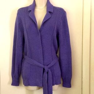 NWOT - Women’s Long Sleeve Purple Cardigan Sweater Size Medium Petite